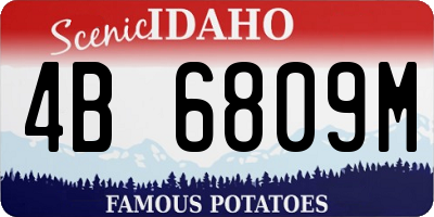 ID license plate 4B6809M
