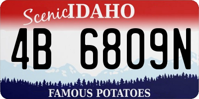 ID license plate 4B6809N