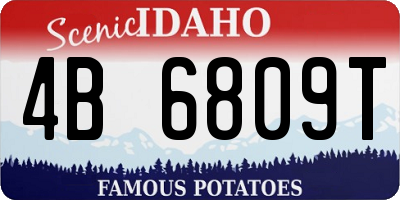 ID license plate 4B6809T