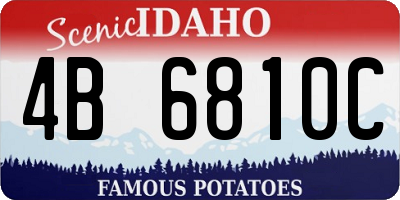 ID license plate 4B6810C