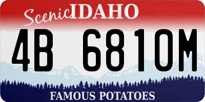 ID license plate 4B6810M