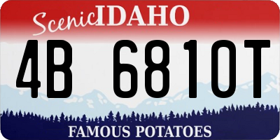 ID license plate 4B6810T