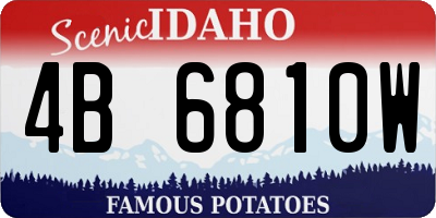 ID license plate 4B6810W