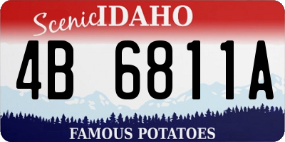 ID license plate 4B6811A