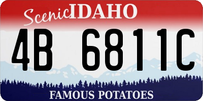 ID license plate 4B6811C