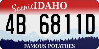 ID license plate 4B6811D