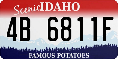 ID license plate 4B6811F