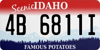 ID license plate 4B6811I