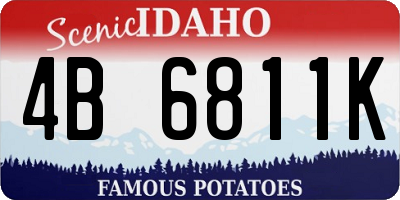 ID license plate 4B6811K