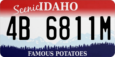 ID license plate 4B6811M