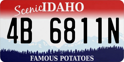 ID license plate 4B6811N