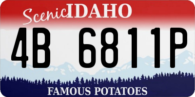ID license plate 4B6811P
