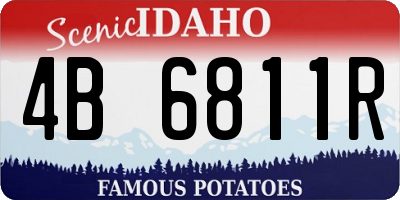 ID license plate 4B6811R