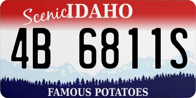 ID license plate 4B6811S