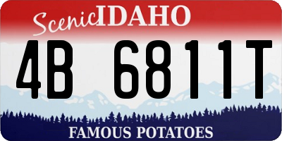 ID license plate 4B6811T