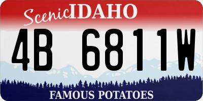 ID license plate 4B6811W