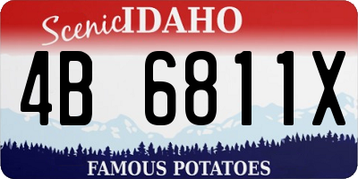 ID license plate 4B6811X