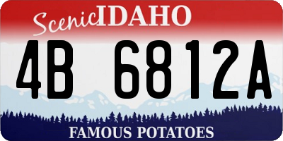 ID license plate 4B6812A