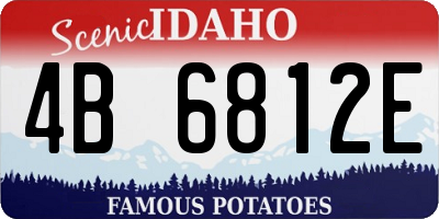 ID license plate 4B6812E