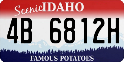 ID license plate 4B6812H