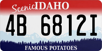 ID license plate 4B6812I
