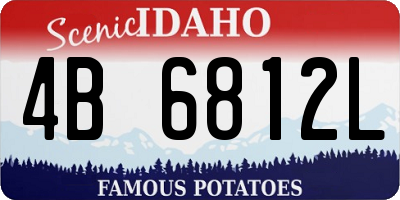 ID license plate 4B6812L