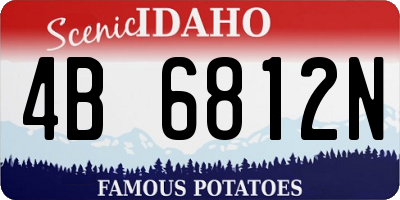 ID license plate 4B6812N