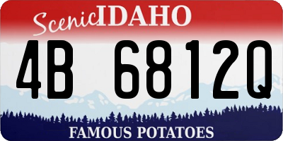 ID license plate 4B6812Q