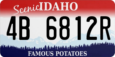 ID license plate 4B6812R