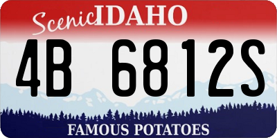 ID license plate 4B6812S
