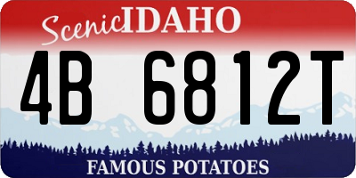 ID license plate 4B6812T
