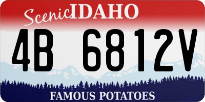 ID license plate 4B6812V