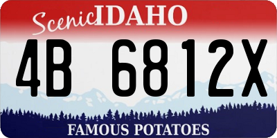 ID license plate 4B6812X