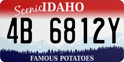 ID license plate 4B6812Y
