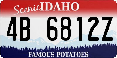 ID license plate 4B6812Z