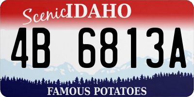 ID license plate 4B6813A