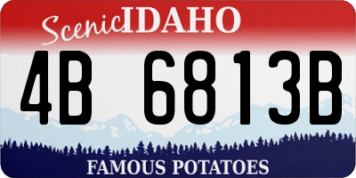 ID license plate 4B6813B