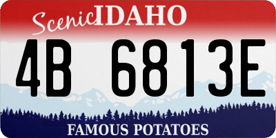 ID license plate 4B6813E