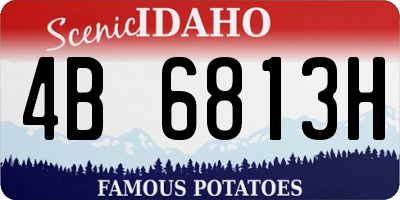 ID license plate 4B6813H