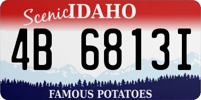 ID license plate 4B6813I