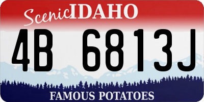 ID license plate 4B6813J