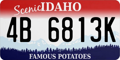 ID license plate 4B6813K