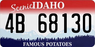 ID license plate 4B6813O