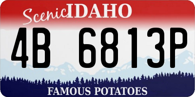ID license plate 4B6813P