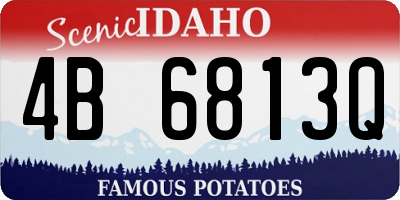 ID license plate 4B6813Q