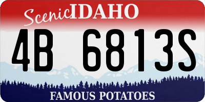ID license plate 4B6813S