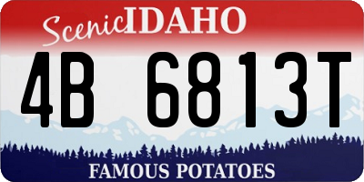 ID license plate 4B6813T