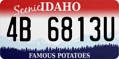 ID license plate 4B6813U