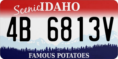 ID license plate 4B6813V