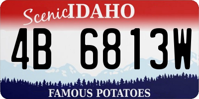 ID license plate 4B6813W